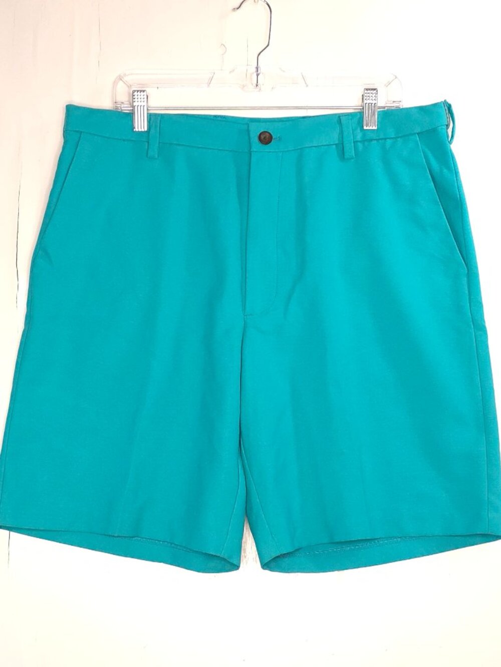 Chaps Golf 78 Aqua Blue Chino Golf Shorts Men's 36 Quiet Luxury Resort